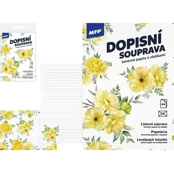 Obálka Dopisní papír barevný LUX 5+10 (Květy) 5550374