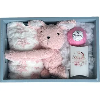 Dárkový potravinový koš Dárková bedna pro nastávající maminku - růžová