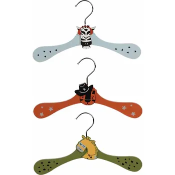 Věšák Dětská ramínka na oblečení se zvířátky 3ks