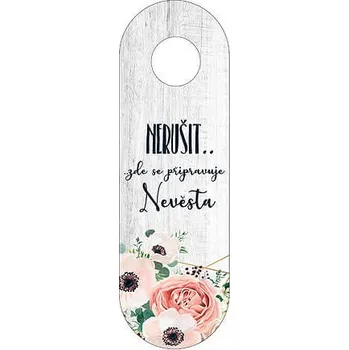 Bytová dekorace Závěs na kliku pro nevěstu