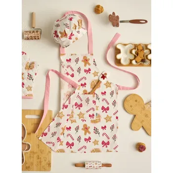 Čepice Sinsay - Vánoční sada zástěry a čepice - pastelová růžová - 683GS-03M - 683GS-03M-ONE