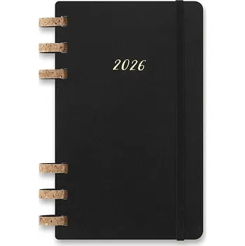 Diář MOLESKINE 2026 Spiral L, tvrdé desky, černý