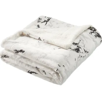deka NOVINKA 2025 ! DEKA MIKROFLANEL S BERÁNKEM 150x200cm - MRAMOR ŠEDÝ