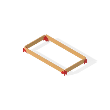 Lešení Sestava okopové zarážky 0,85x1,8 m - Ochrana proti pádu předmětů z lešení