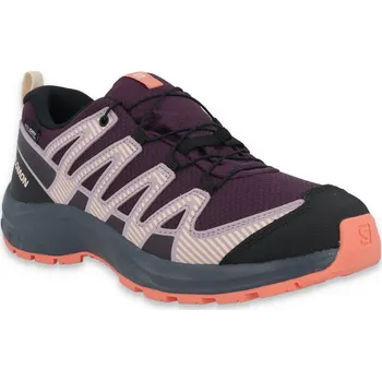 Dětská treková obuv Salomon Xa Pro V8 WP Jr L47857100 - plum kitten turbulence fusion coral 38