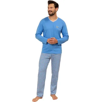 Pánská móda Pánské pyžamo REGINA 491 modrá XXL 0