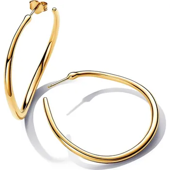 Náušnice Pandora Pozlacené kruhové náušnice Essence Shine 263299C00 + 2 měsíce na vrácení zboží