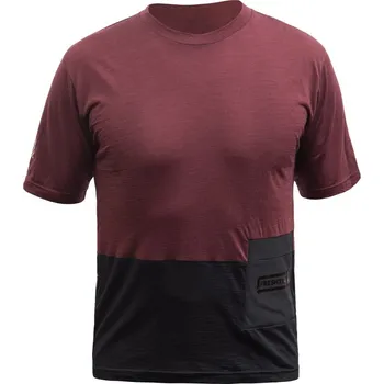 FT MEN'S LITE MERINO POCKET MERLOT RED/BLACK Velikost: S