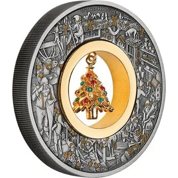 Perth Mint - Santa’s Workshop (Santova dílna) 2 Oz 2025 Color Antique