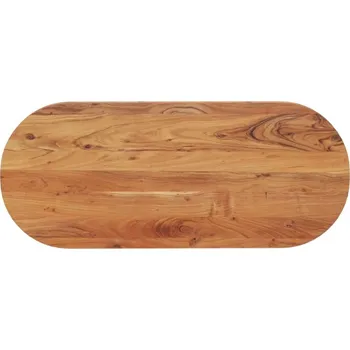 Konferenční stolek vidaXL Stolní deska 140 x 60 x 3,8 cm oválná masivní hrubý mangovník [370141] Barva: Akáciové dřevo (přírodní)