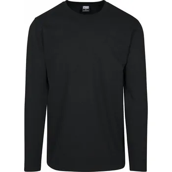 Pánské tričko Strečové froté tričko Urban Classics s dlouhým rukávem Barva: Černá, Velikost: L