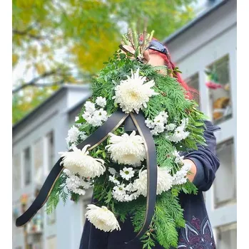 Smuteční dekorace Květiny Expres Smuteční kytice Chryzantéma