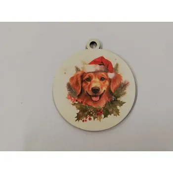 Vánoční dekorace Vánoční výřez baňka - pes č.2