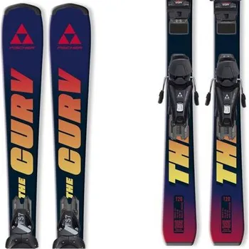 Sjezdové lyže Lyže Fischer THE CURV JR (130-150) JRS + FS 7 CA JRS 25/26 150 modrá/červená/žlutá