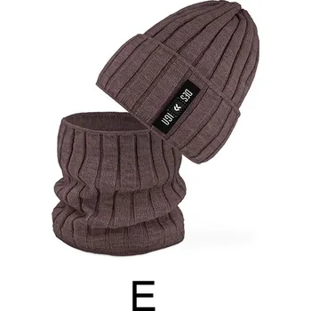 Čepice AJS Zimní čepice a nákrčník 50250 barva: hnědá