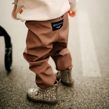 Chlapecké kalhoty Softshellové kalhoty podzim–zima / hnědé Velikost: 110