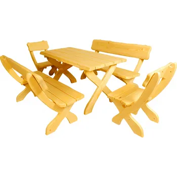 Zahradní sestava Drewmax zahradní nábytek dřevěný MO230 pacyg barevné odstíny zahradní: surové