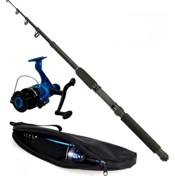 Rybářský naviják Albastar sada prutu s navijákem Holiday 2,1m