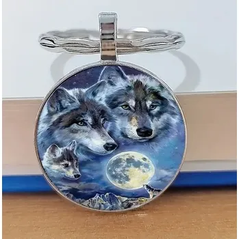 Přívěšek na klíče vlk