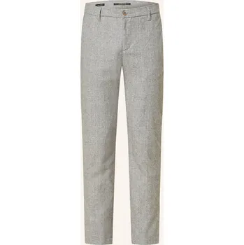 Pánské kalhoty Alberto Pánské Flanelové Chino Kalhoty Rob Slim Fit, šedá /...