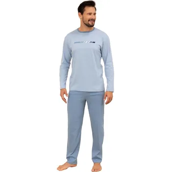 Pánské pyžamo Pánské pyžamo REGINA 494 světle modrá XL 0