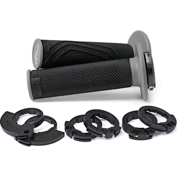 gripy LOCK-ON D100 (offroad) délka 125/130 mm (6 vaček), DOMINO (černo-šedé)