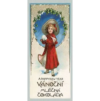 Čokoláda Vánoční mléčná čokoláda 10 g - holčička v červeném
