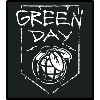 Nášivka nášivka na záda, zádovka Green Day - heart shaped hand grenade