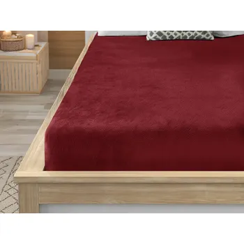 Prostěradlo Textilomanie Prostěradlo mikroplyš SOFT 90x200 cm vínové