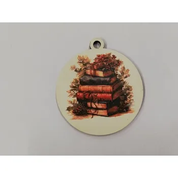 Vánoční dekorace Vánoční výřez baňka - knihy č.2