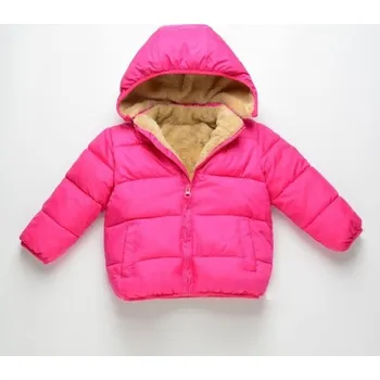Dívčí bunda Dětská prošívaná bunda s kožíškem J2868 růžová 9-12 měsíců
