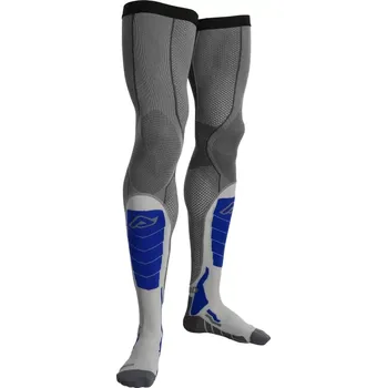 Pánské ponožky Motokrosové nadkolenky / vysoké motokosové ponožky ACERBIS X-LEG PRO VENTED barva šedá/modrá (dlouhé ponožky určené pro použití s chrániči kolen a ortézami)