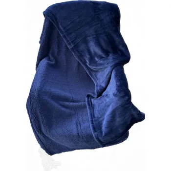 deka TOTÁLNÍ MASAKR CEN ! DEKA MIKROFLANEL S BERÁNKEM 150x200cm - MODRÁ