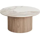 Nordic Living Bílý keramický konferenční stolek Athens 80 cm