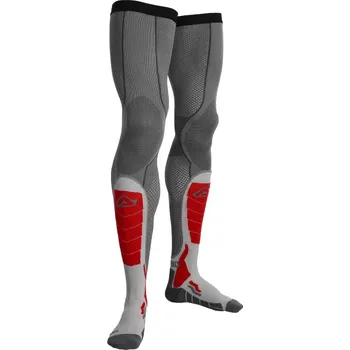 Pánské ponožky Motokrosové nadkolenky / vysoké motokosové ponožky ACERBIS X-LEG PRO VENTED barva šedá/červená (dlouhé ponožky určené pro použití s chrániči kolen a ortézami)