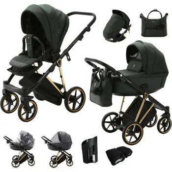 Kočárek ADAMEX Belissa Special Edition 2023 Dark Green/Gold