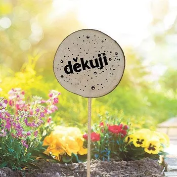 Zapichovátko ke květině a dekorace 30 cm - děkuji