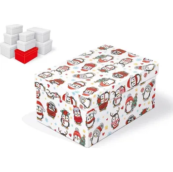 Dárková taška Krabice dárková vánoční B-V009-E 24x16x12cm