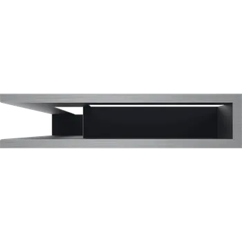 Krbová kamna Ventilační mřížka LUFT levá rovná 90x400x600 stříbrná LUFT/NL/9/40/SZ