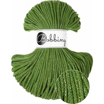 Příze Bobbiny bavlněná šňůra JUNIOR 3mm SHINY Moss-Green