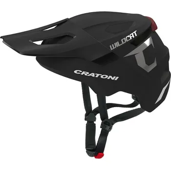 Cyklistická přilba Dětská helma CRATONI WildCat LED Black Matt - S/M (49-56cm)