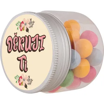 Bonbon Kulaté žvýkačky v plastové dóze, 100 g - Děkuji ti