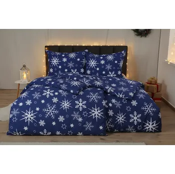 Bytový textil Povlečení mikrosatén KELDA modré