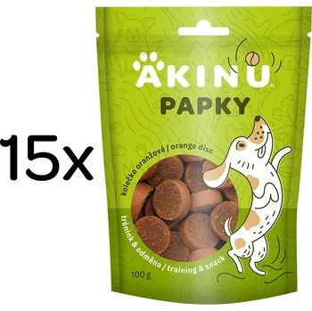 Pamlsek pro psa Akinu PAPKY Kolečko oranžové pamlsek pro psy 15 x 100 g