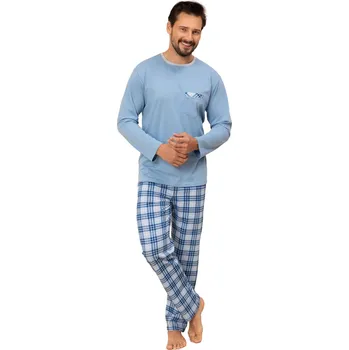 Pánské pyžamo Pánské pyžamo REGINA 488 modrá L 0