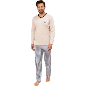 Pánské pyžamo REGINA 491 béžová M 0