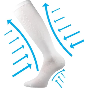 Pánské ponožky VoXX Kompresní podkolenky CROMA s ionty stříbra - 1 pár Barva: Bílá, Velikost: 43-46 (29-31cm)