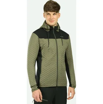 Pánská mikina Kilpi Nevia-M zelená ZM0215KIGRN pánská sportovní funkční teplá mikina s kapucí - XXL