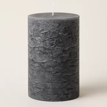 Svíčka Parafínová svíčka, Bloomingville Rustic Candle Grey