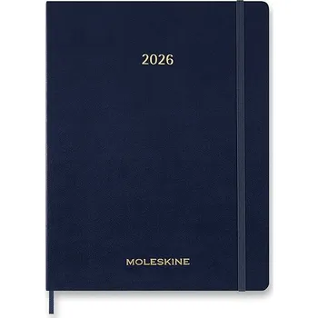 Diář MOLESKINE 2026 Essential XXL vertikální týdenní, měkké desky, modrý